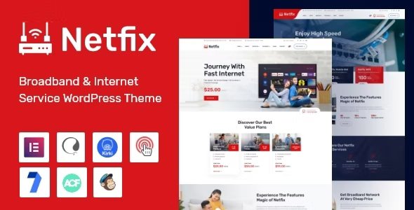 Netfix Theme – Broadband & Internet Services WordPress Theme