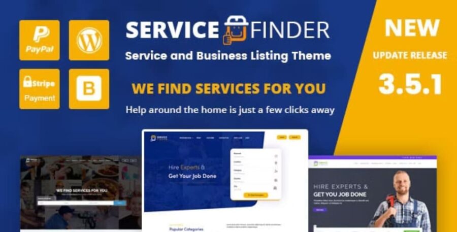 Service Finder – Provider and Business Listing WordPress Theme