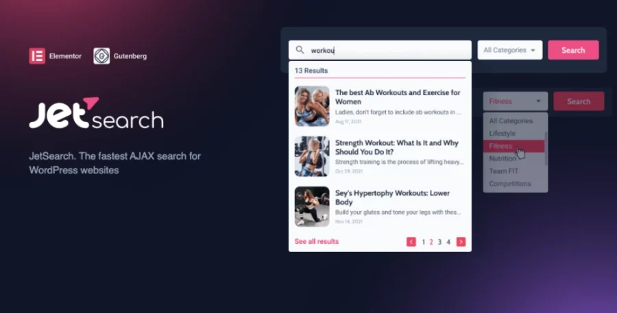 JetSearch For Elementor