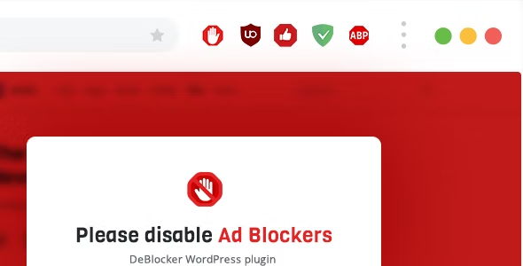 DeBlocker Anti AdBlock Plugin for WordPress